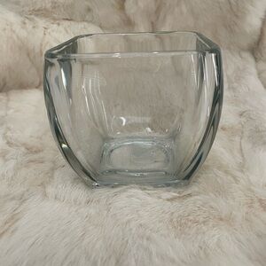 Vtg Libbey Heavy Glass Candle Holder, Vase, Candy Jar